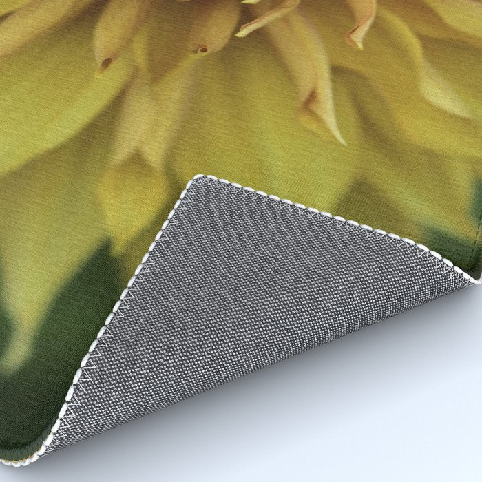 Sunny Disposition x Yellow Dahlia flower botanical photograph Rug Gallery Image 4