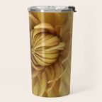 Sunny Disposition x Yellow Dahlia flower botanical photograph Travel Mug Gallery Image 2