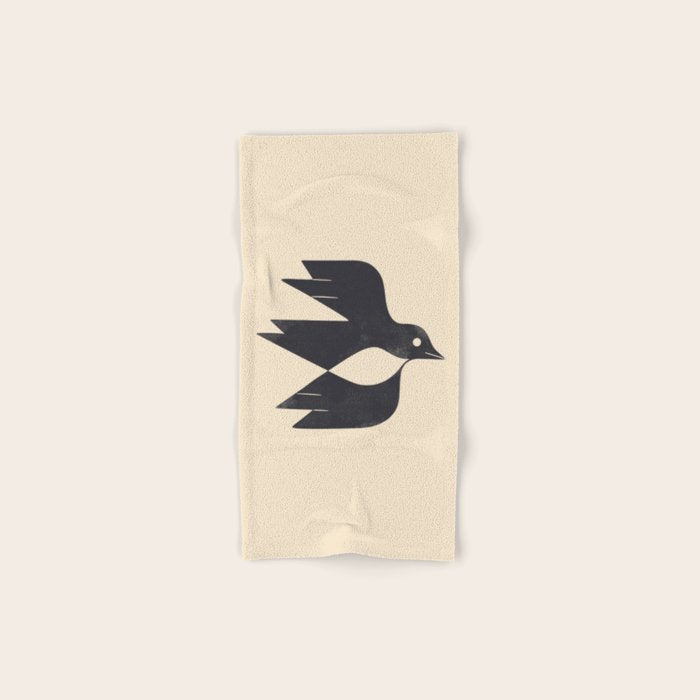 Minimal Blackbird No. 2 Bath Towel Gallery Image 1