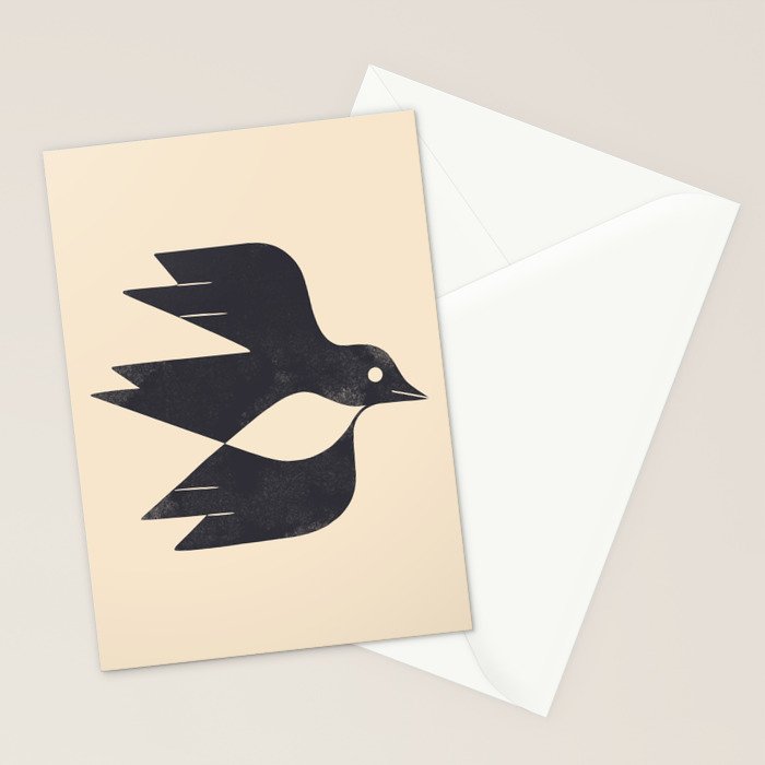 Minimal Blackbird No. 2 Stationery Card Gallery Image 2