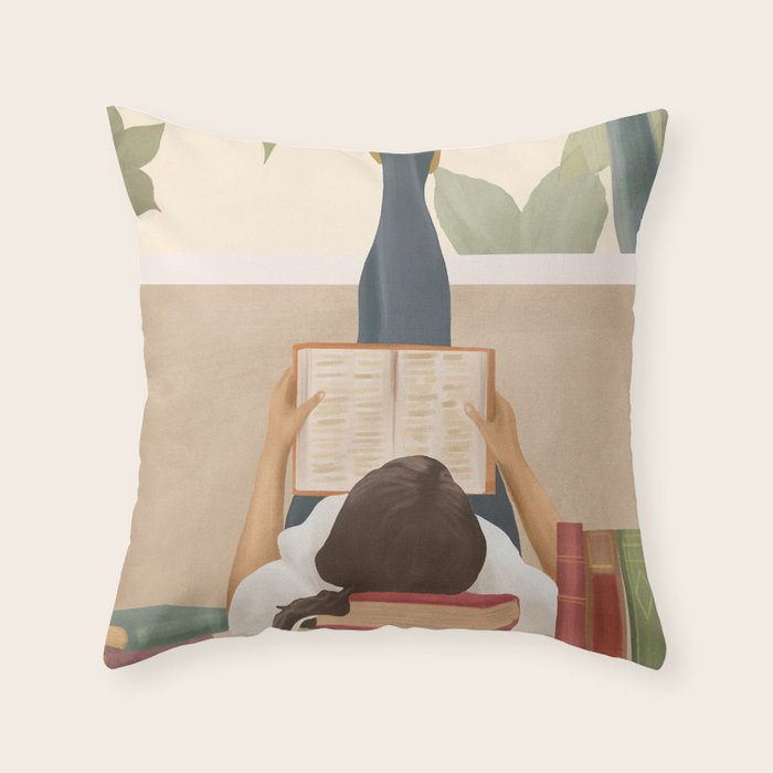 Bookworm Throw Pillow Gallery Image 1