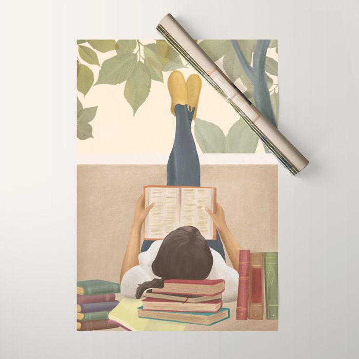 Bookworm Wrapping Paper Gallery Image 1