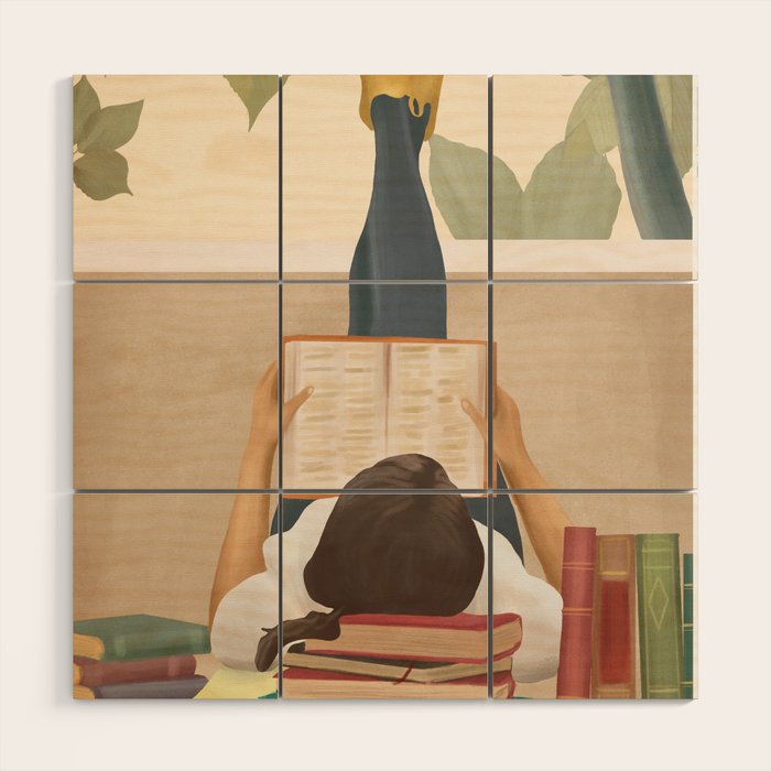 Bookworm Wood Wall Art Gallery Image 1