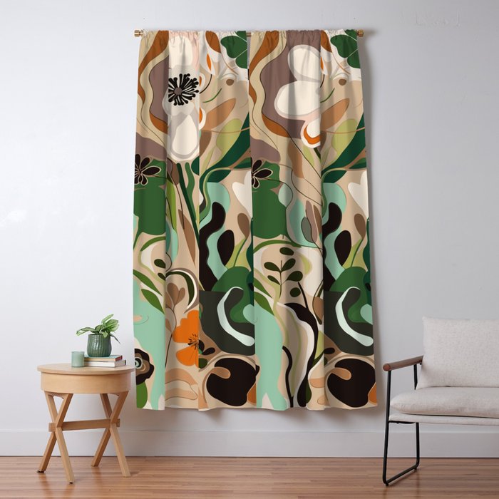 Seattle Flower Market Print Window Curtain Gallery Image 5