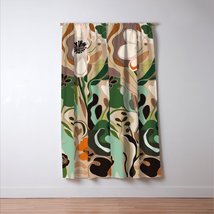 Seattle Flower Market Print Window Curtain Gallery Image 3