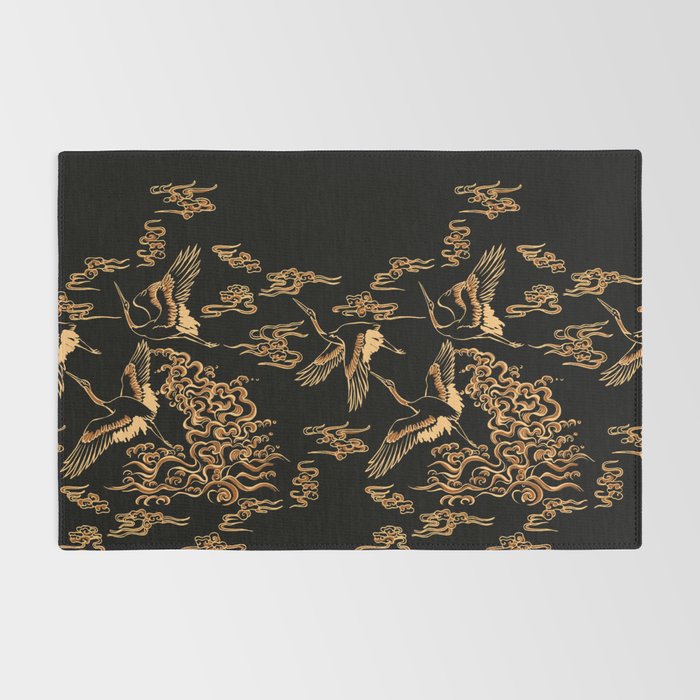 Crane and clouds Rug Gallery Image 2