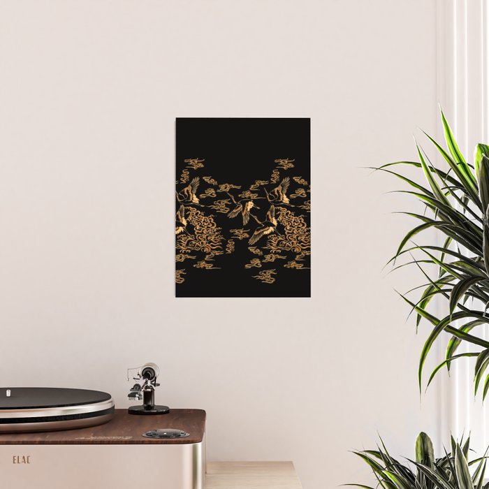 Crane and clouds Poster Gallery Image 2
