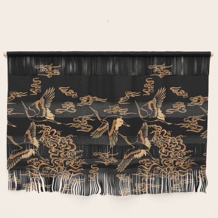 Crane and clouds Wall Hanging