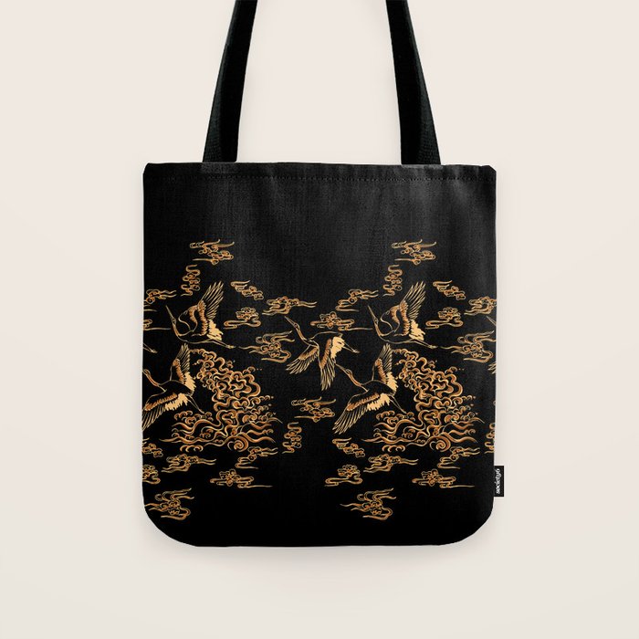 Crane and clouds Tote Bag Gallery Image 1