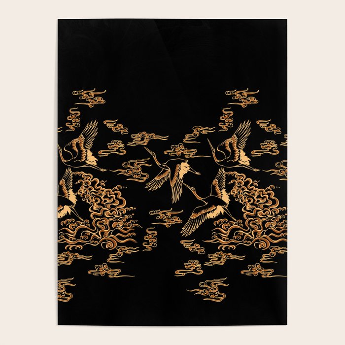 Crane and clouds Poster Gallery Image 1
