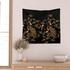 Crane and clouds Wall Tapestry Gallery Image 2
