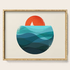 Deep blue ocean Serving Tray Gallery Image 1