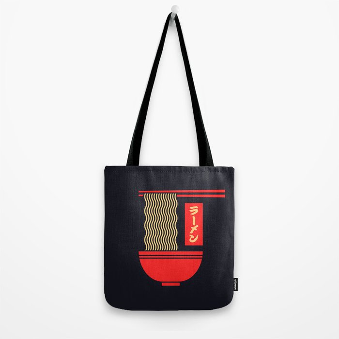 Ramen Minimal - Black Tote Bag Gallery Image 2