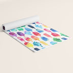 Rainbow Watercolor Popsicles Ice Cream Cones Yoga Mat Gallery Image 2