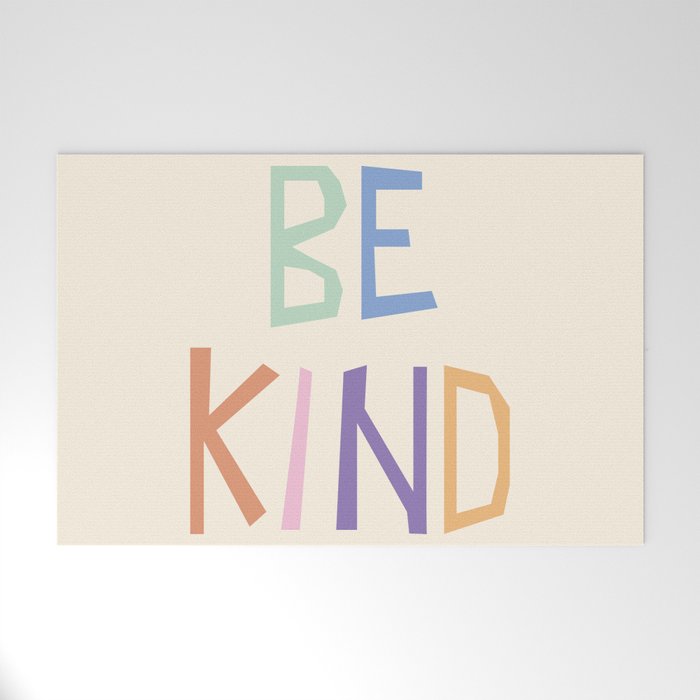 Be kind pastel colors Welcome Mat Gallery Image 1