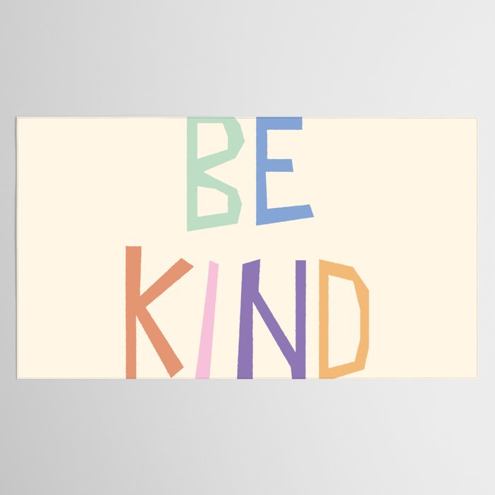 Be kind pastel colors Tablecloth Gallery Image 2