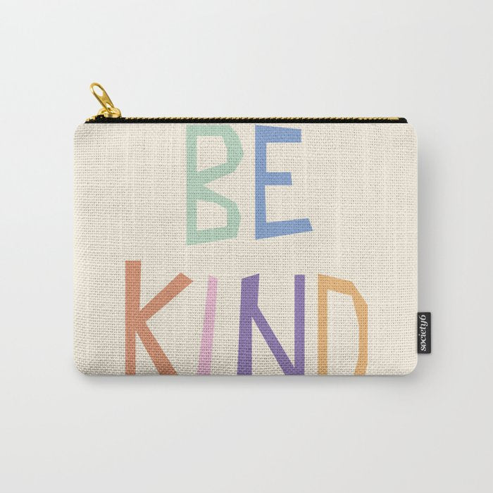 Be kind pastel colors Carry All Pouch Gallery Image 1