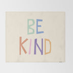 Be kind pastel colors Throw Blanket Gallery Image 2