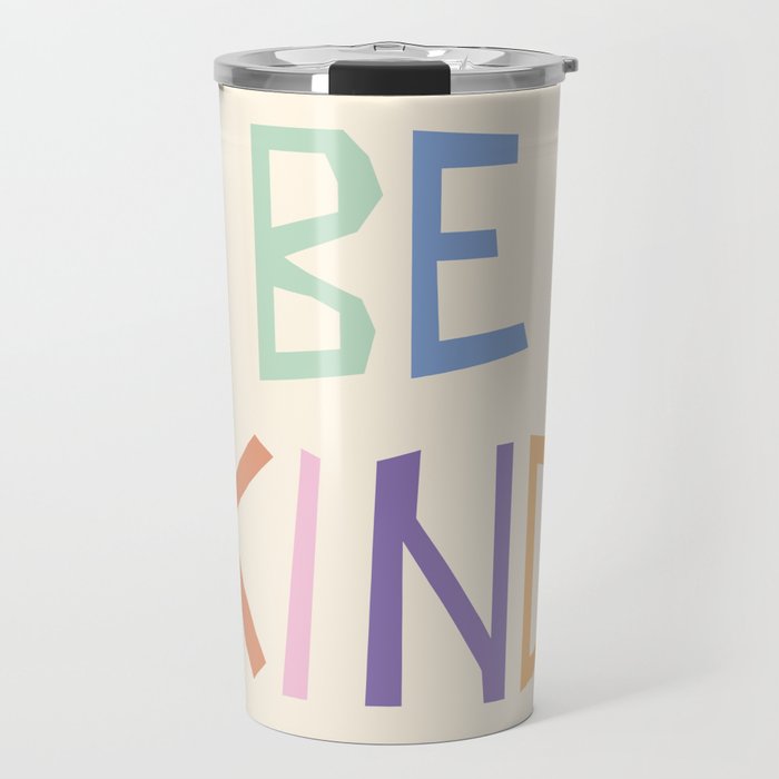 Be kind pastel colors Travel Mug Gallery Image 1