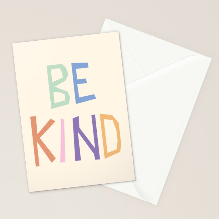 Be kind pastel colors Stationery Card Gallery Image 2