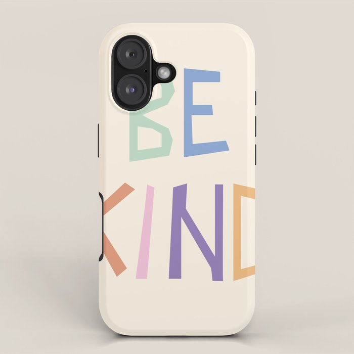 Be kind pastel colors iPhone Case Gallery Image 1