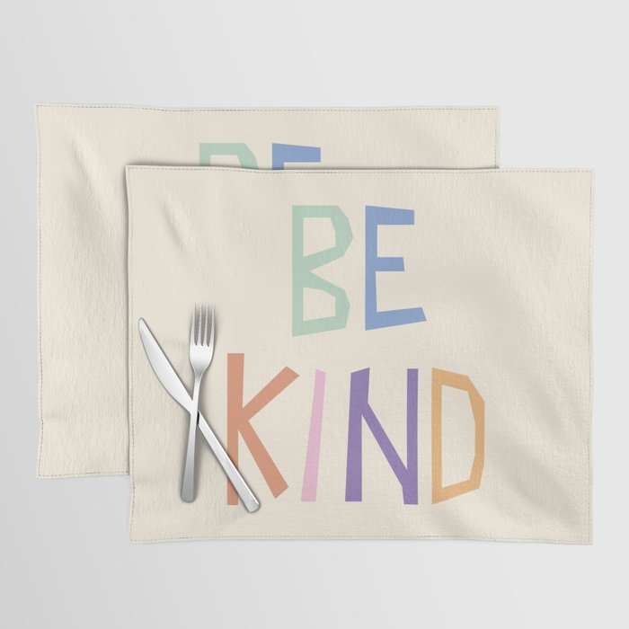 Be kind pastel colors Placemat Gallery Image 1