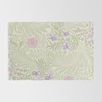 William Morris Larkspur Green Olive Lilac Rug Gallery Image 2