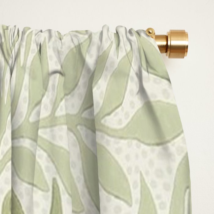 William Morris Larkspur Green Olive Lilac Window Curtain Gallery Image 2