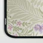William Morris Larkspur Green Olive Lilac Laptop Sleeve Gallery Image 3