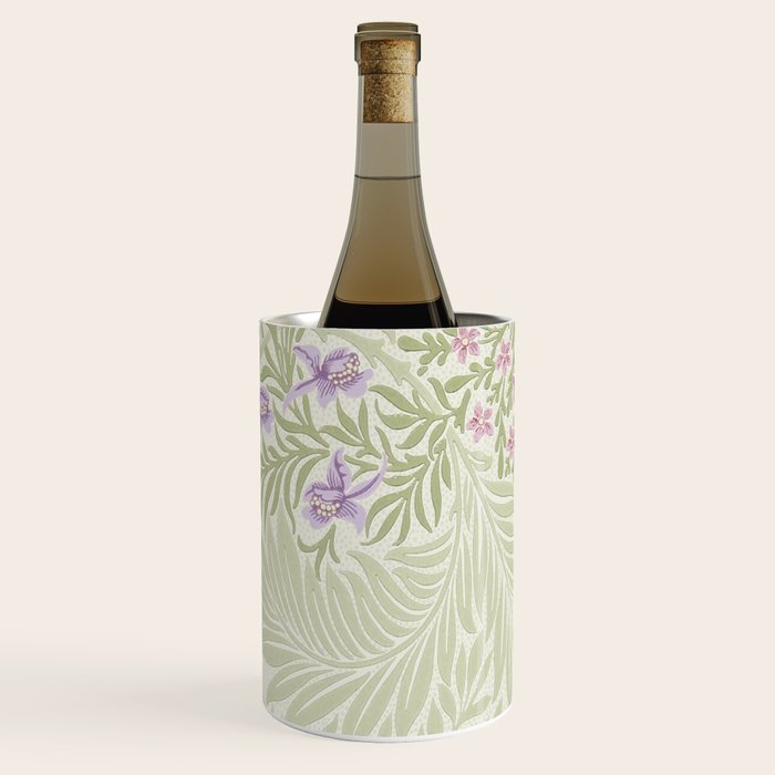 William Morris Larkspur Green Olive Lilac Wine Chiller Gallery Image 3