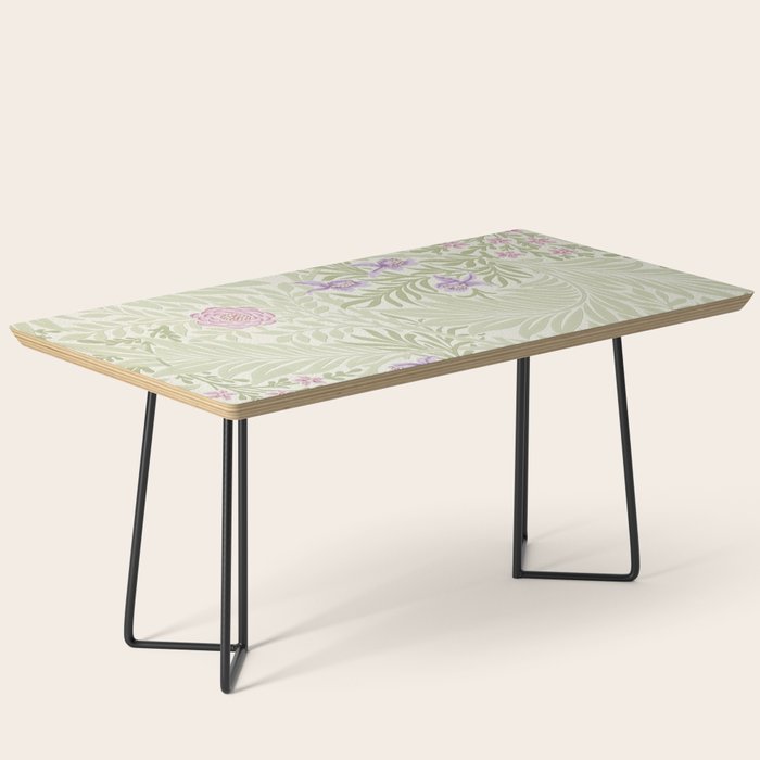 William Morris Larkspur Green Olive Lilac Coffee Table Gallery Image 1