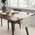 William Morris Larkspur Green Olive Lilac Table Runner Gallery Image 2