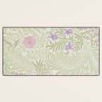 William Morris Larkspur Green Olive Lilac Desk Mat Gallery Image 3