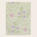 William Morris Larkspur Green Olive Lilac Poster Gallery Image 4