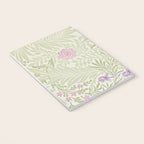 William Morris Larkspur Green Olive Lilac Notebook Gallery Image 3