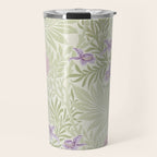 William Morris Larkspur Green Olive Lilac Travel Mug Gallery Image 1