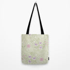 William Morris Larkspur Green Olive Lilac Tote Bag Gallery Image 2