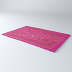 Vintage Iran Rug Bright Pink Rug Gallery Image 3