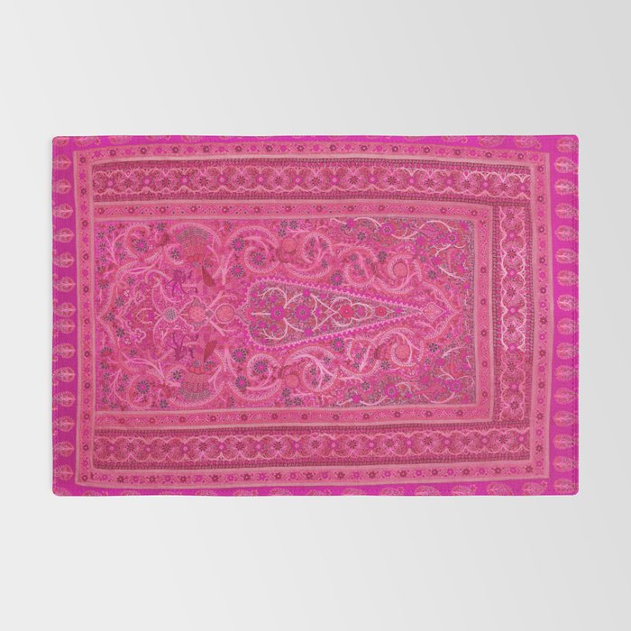 Vintage Iran Rug Bright Pink Rug Gallery Image 2