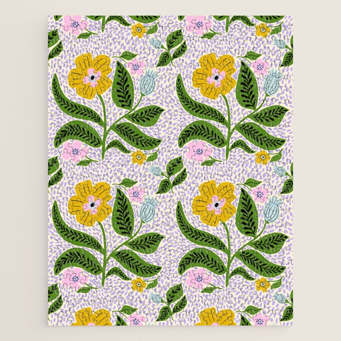 Retro Groovy Flower  Jigsaw Puzzle