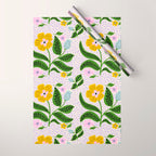 Retro Groovy Flower  Wrapping Paper Gallery Image 1
