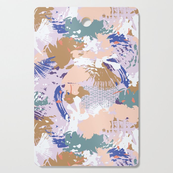Abstract brush stroke madness Cutting Board Gallery Image 1
