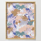 Abstract brush stroke madness Serving Tray Gallery Image 1