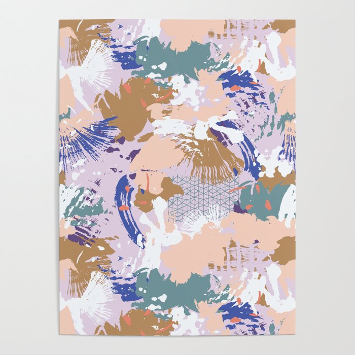 Abstract brush stroke madness Poster Gallery Image 1