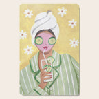 Woman wellness relax time Cutting Board Gallery Image 1