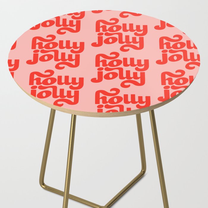Holly Jolly Pattern Side Table Gallery Image 2