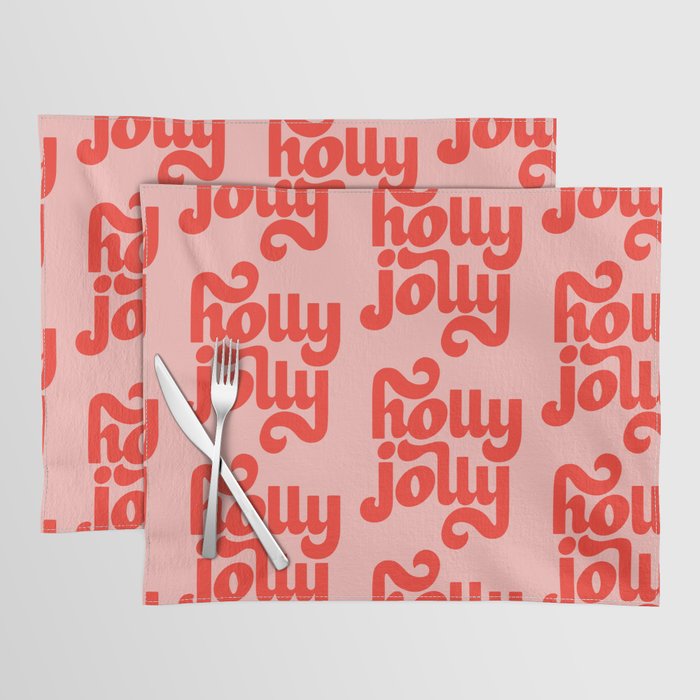Holly Jolly Pattern Placemat Gallery Image 1