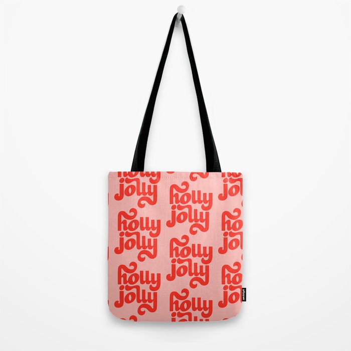 Holly Jolly Pattern Tote Bag Gallery Image 2