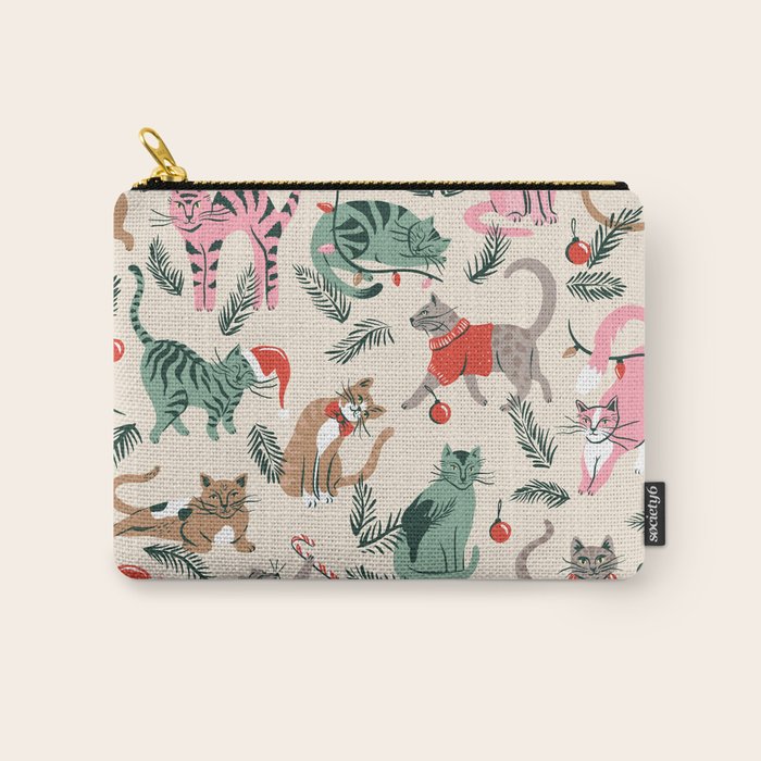 Silly Christmas Cats Carry All Pouch Gallery Image 1