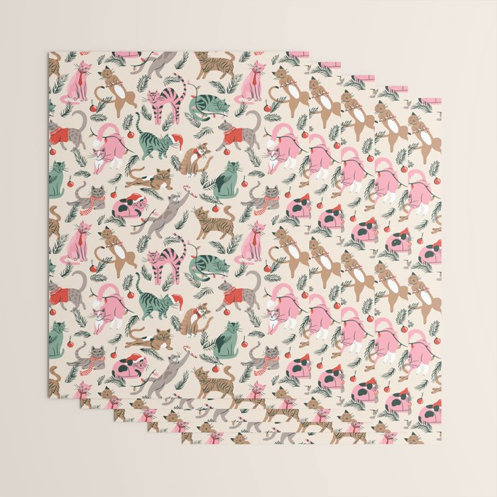 Silly Christmas Cats Wrapping Paper Gallery Image 3